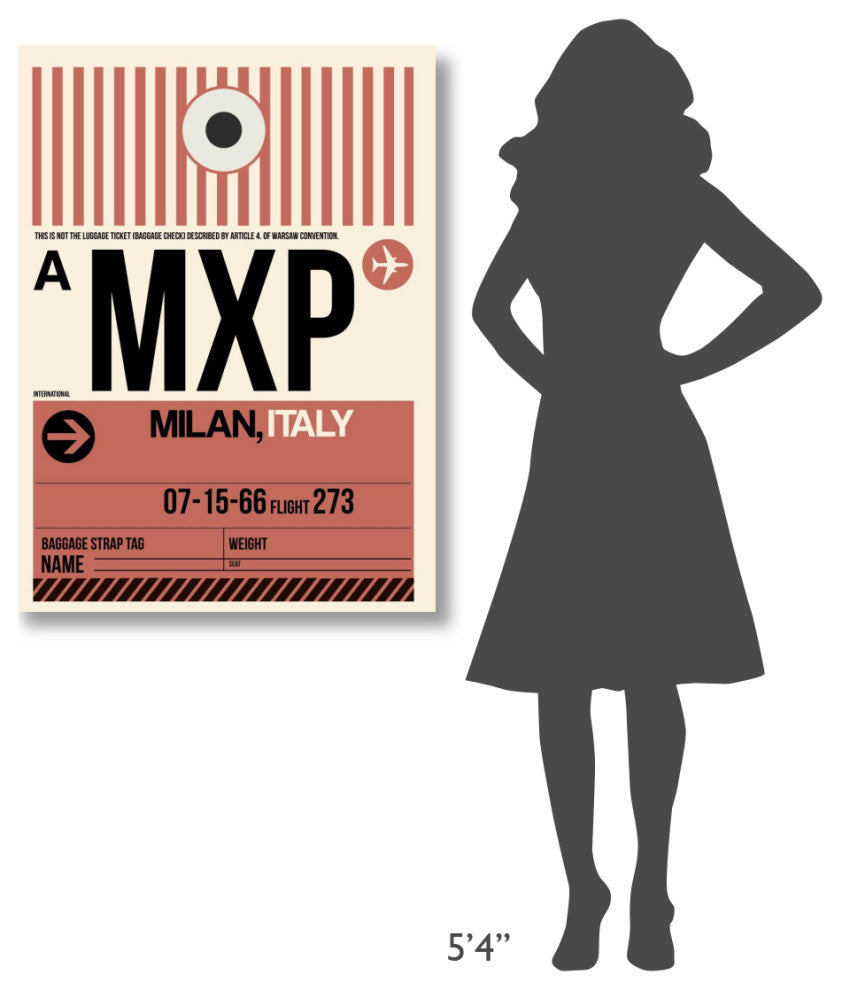 "MXP Milan Luggage Tag 1" Fine Art Print