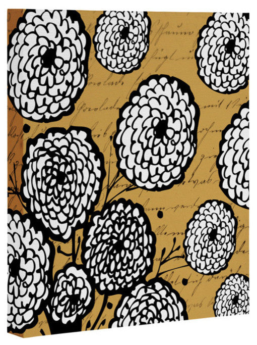 Deny Designs Julia Da Rocha Flowery Letter Art Canvas