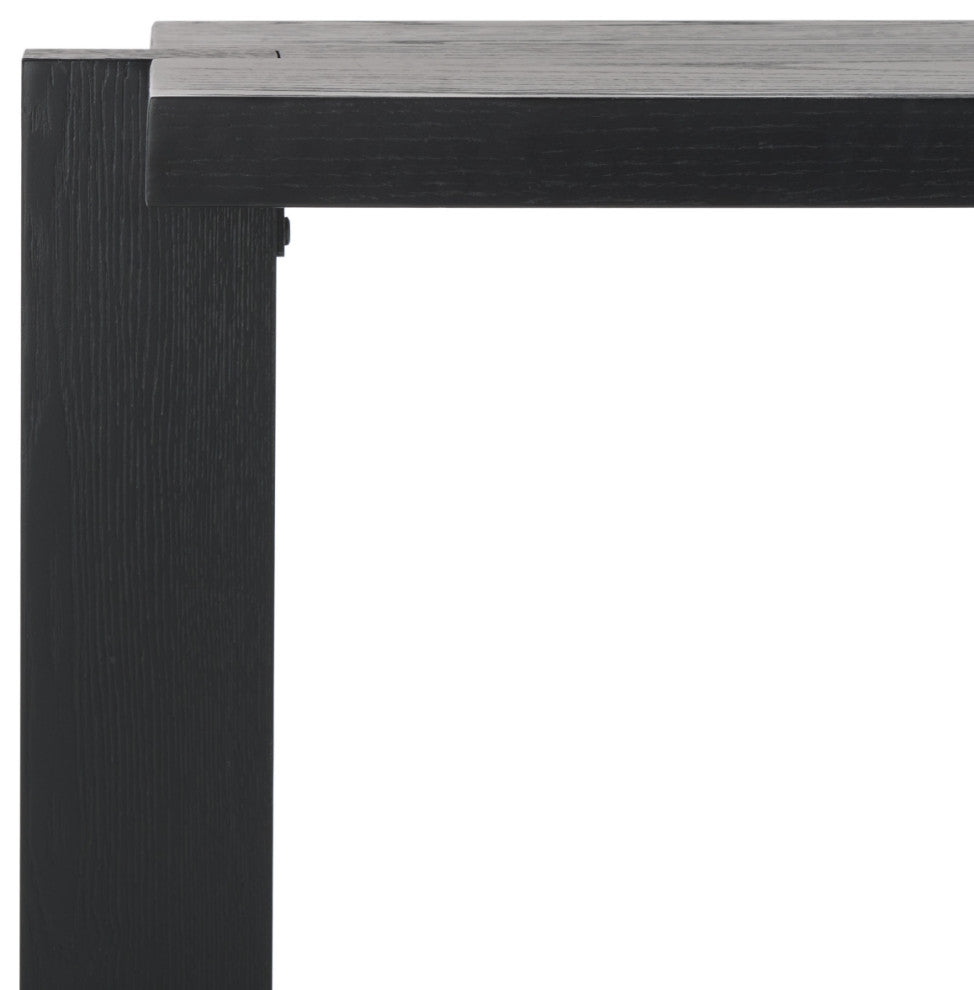 Safavieh Couture Quigley Rectangle Wood Console Table, Black