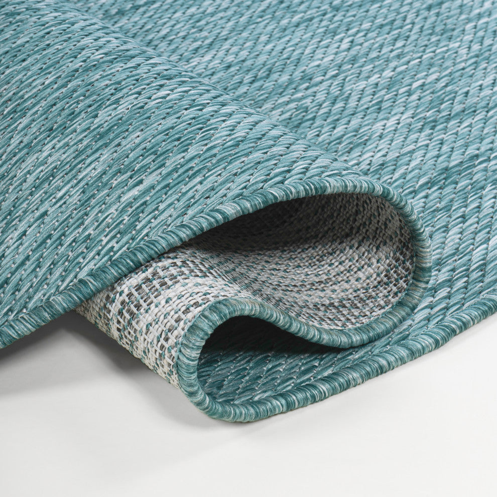 Evan Modern Rustic Organic Curve Indoor/Outdoor Shaped Area Rug