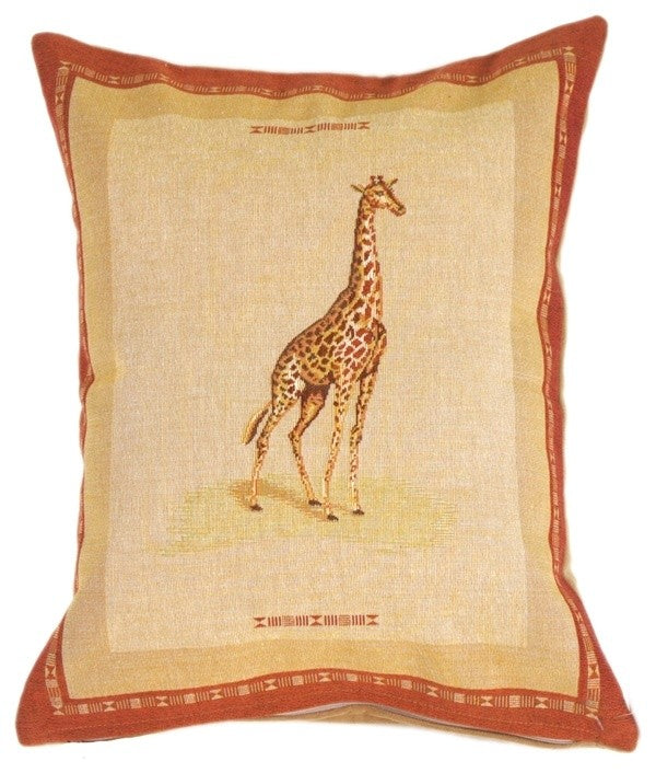 Pillow Decor - Giraffe French Tapestry Throw Pillow