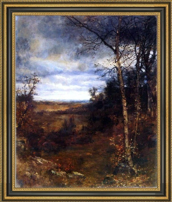 Jervis McEntee Fall LandscapeFramed Premium Canvas Print, 16"x20"