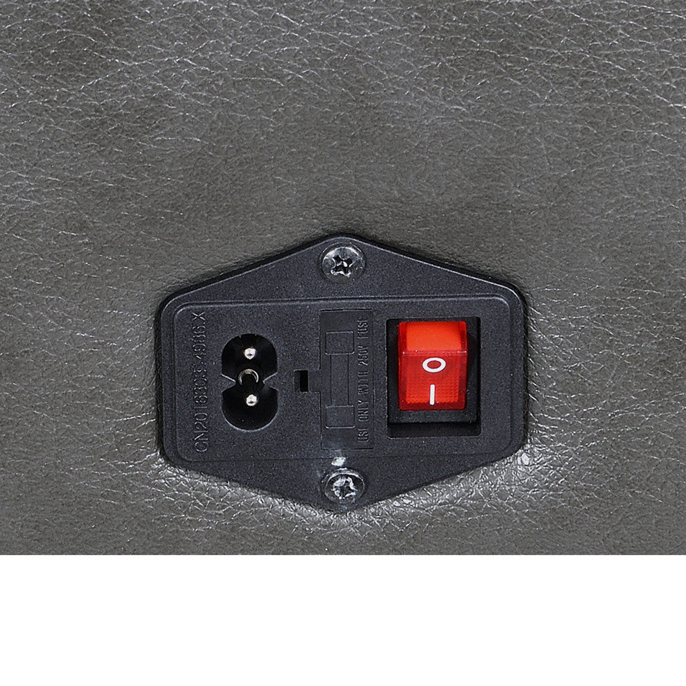 Natalia Power Loveseat Console Leather Recliner, Caramel