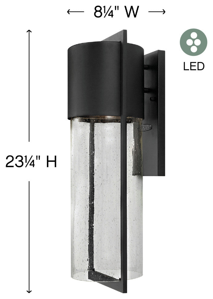 Hinkley Shelter Large Wall Mount Lantern, Black