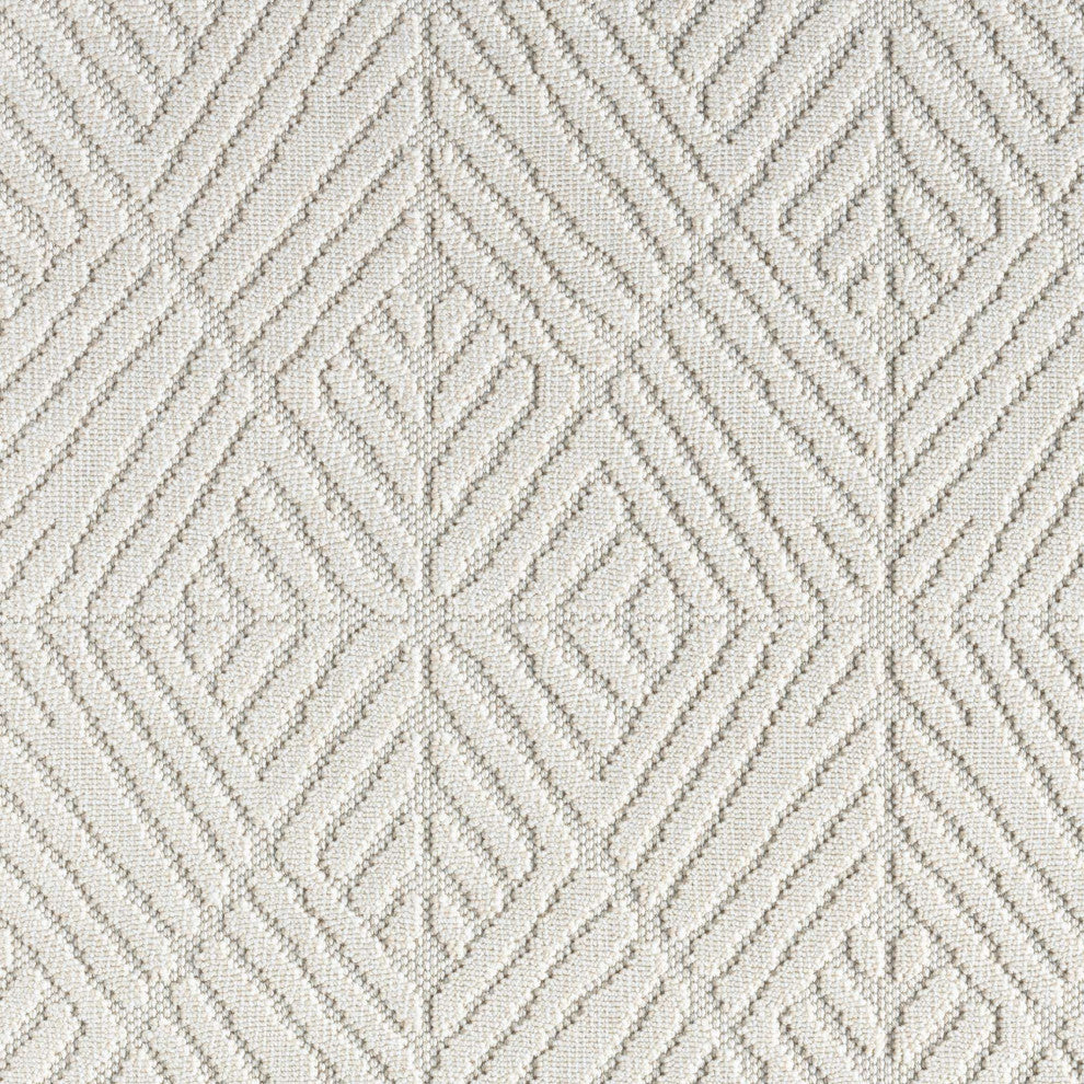 Nimes Diamond Mirage Area Rug, Ivory, 5'3"x7'3"