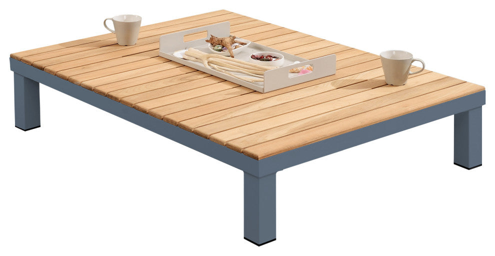 Polo 4-Piece Outdoor Sectional Set, Dark Gray Cushions and Modern Accent Pillows