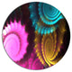 Color Swirl Fractal Abstract Background, Abstract Round Wall Art, 23"