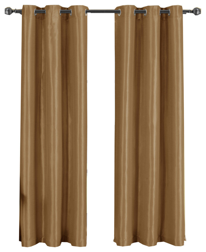 Single Soho Grommet Thermal insulated Blackout Panel, Mushroom, 42"x108"