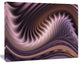 Purple Waves Fractal Wall Art, Abstract Canvas Wall Art Print, 20"x12"