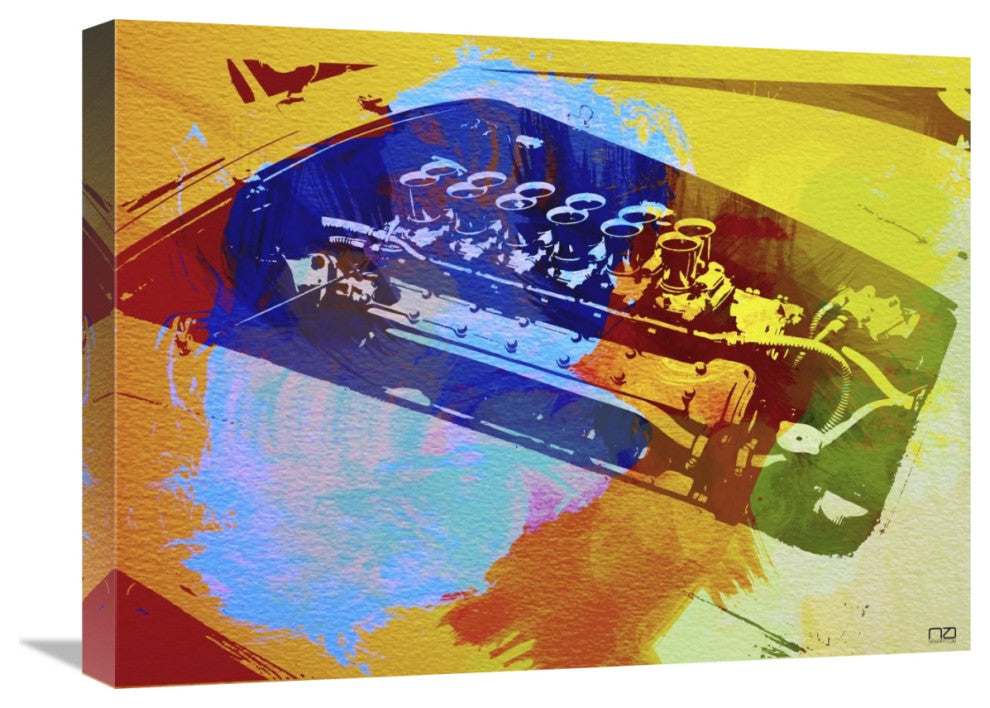 "Ferrari Engine Watercolor" Fine Art Print