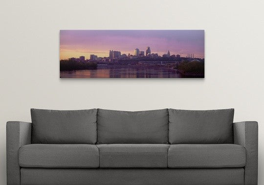 "Dawn Kansas City MO " Canvas Art, 60"x20"x1.25"
