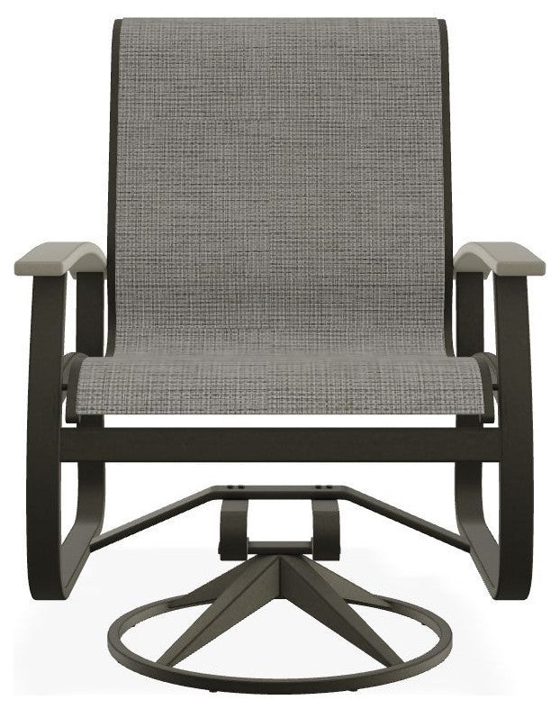 Belle Isle Sling Outdoor Swivel Rocker, Smoke/Storm