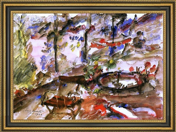 Lovis Corinth Walchensee Landscape - 16" x 24" Framed Premium Canvas Print