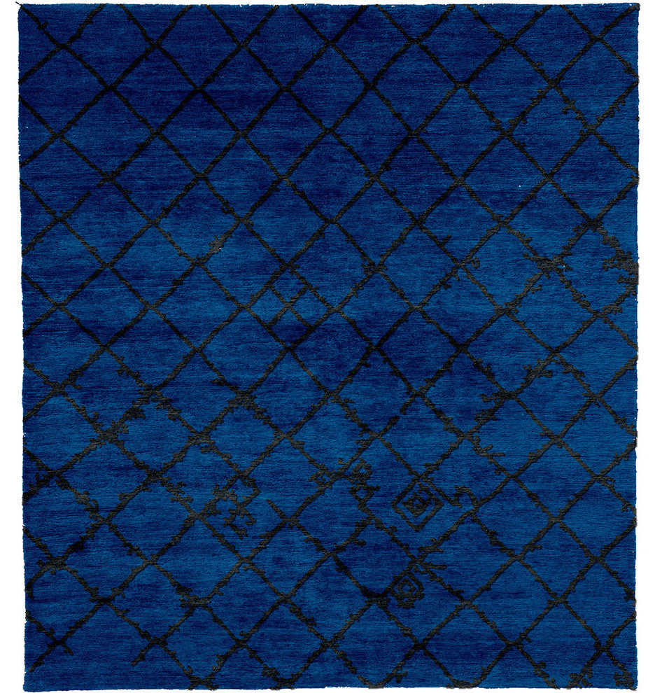 Meningie B Hand Knotted Tibetan Rug, 6' Square