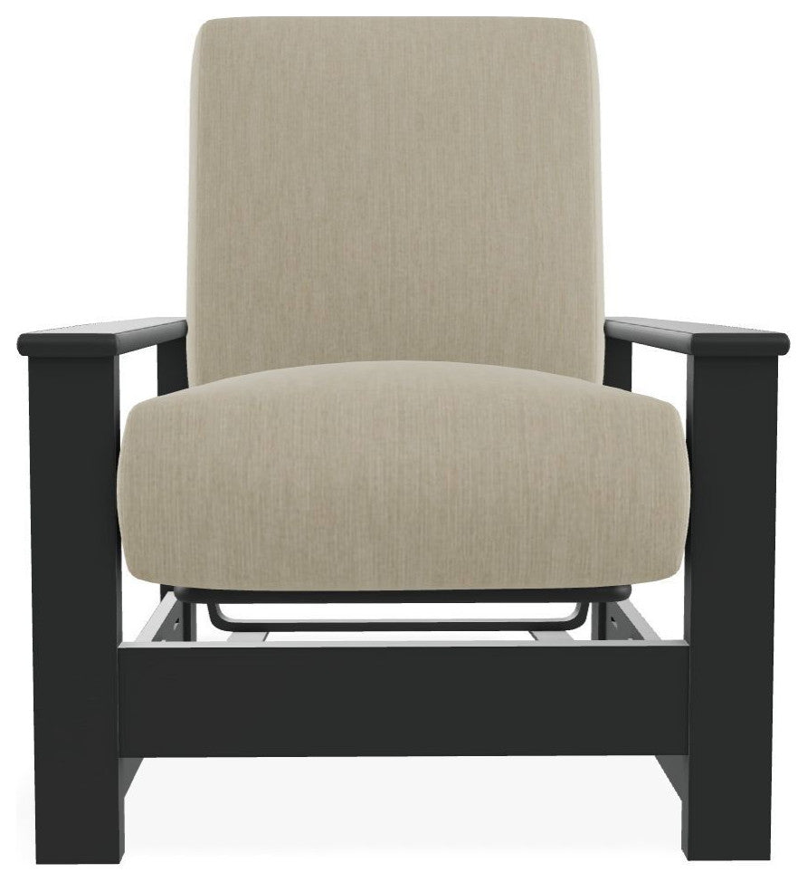 Leeward Deep Seat Outdoor Armchair with Hidden Motion, Huskie/Graphite