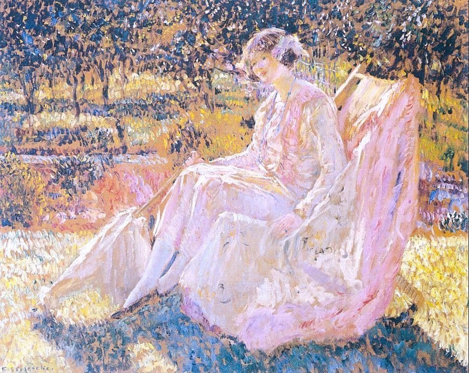 Frederick Carl Frieseke Sunbath Premium Canvas Print