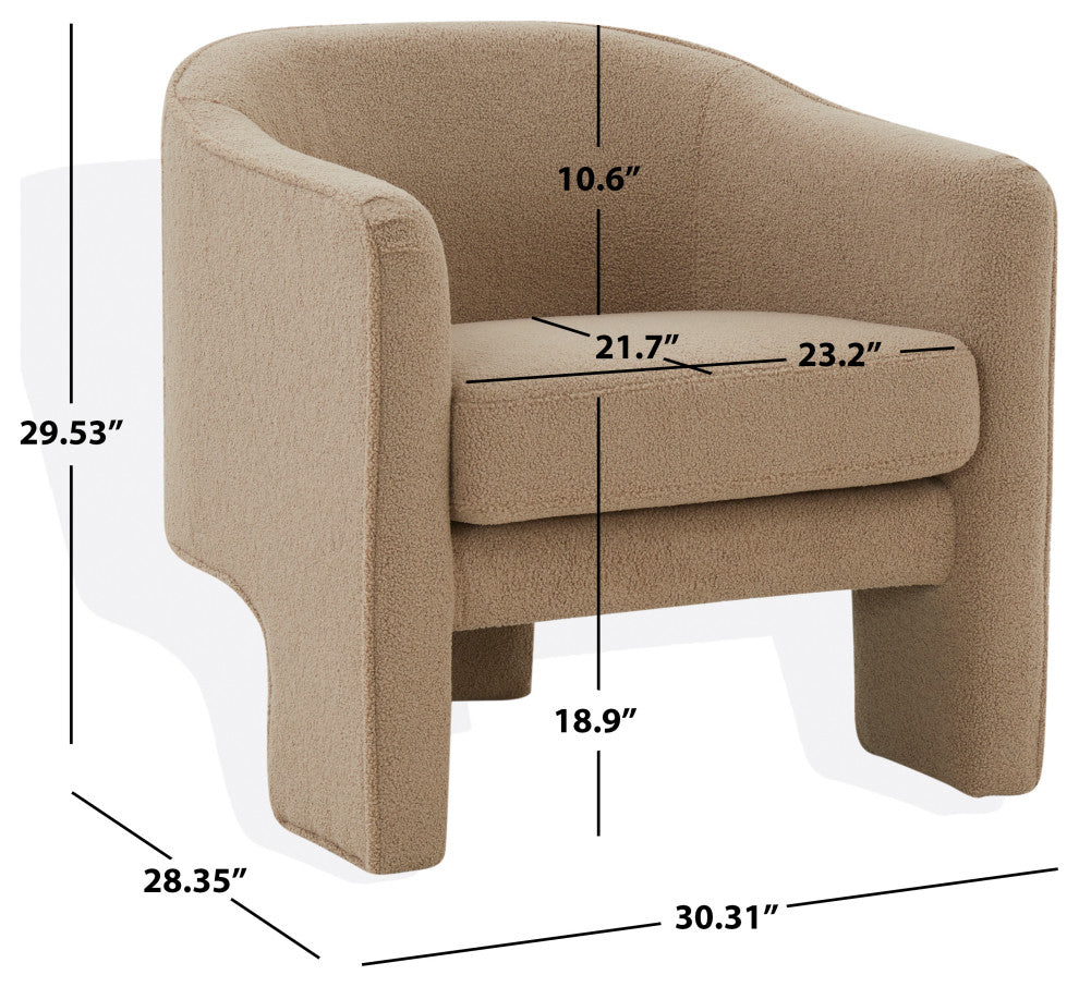 Safavieh Couture Londyn Upholstered Accent Chair, Brown