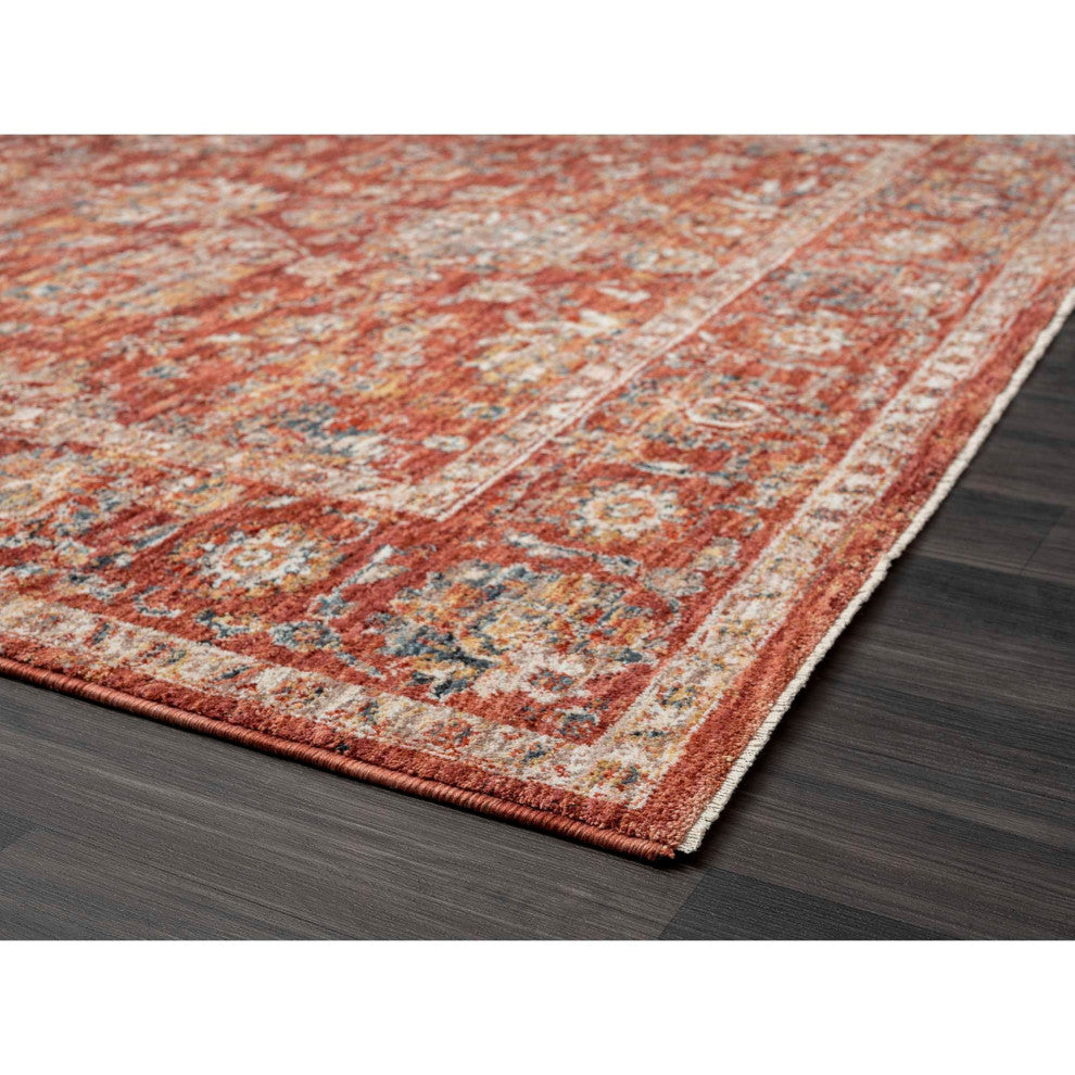 Hampton Persian Area Rug, Rust, 2'6"x7'3"