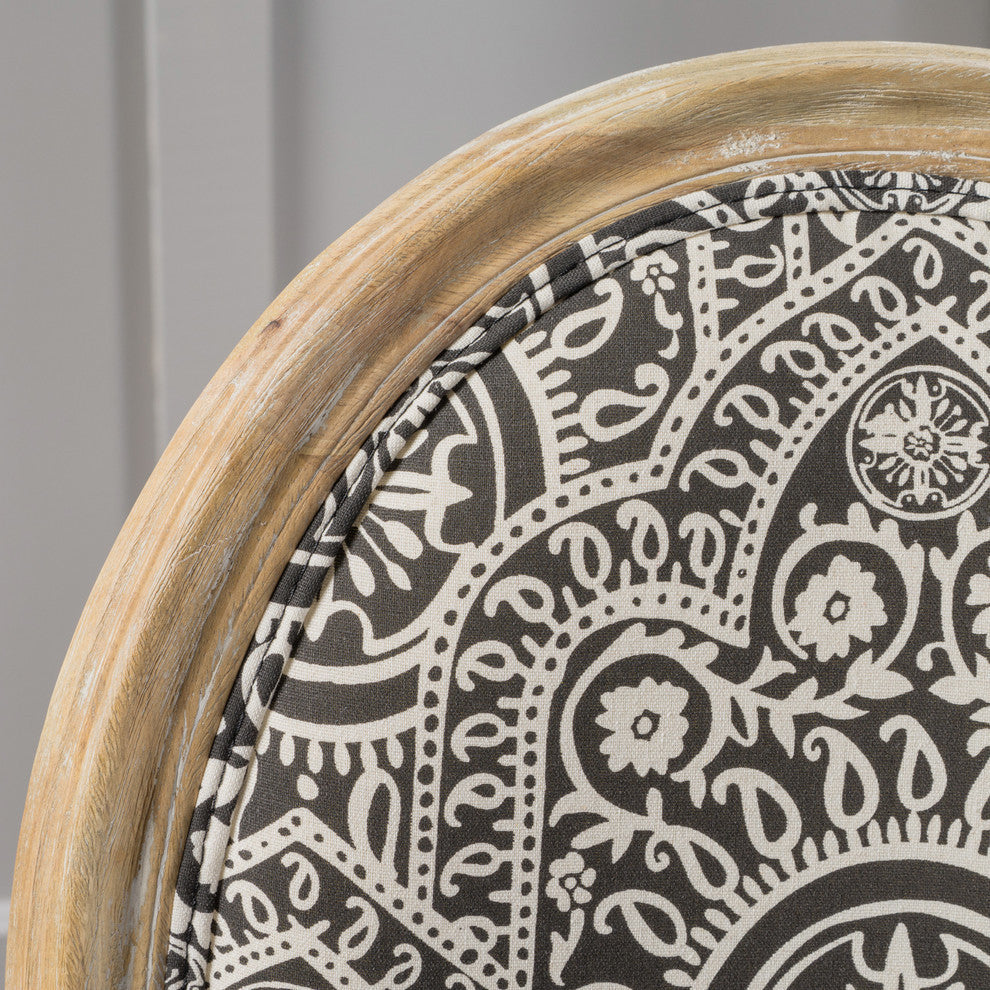 GDF Studio Phinnaeus French Country Fabric Dining Chairs (Set of 2)