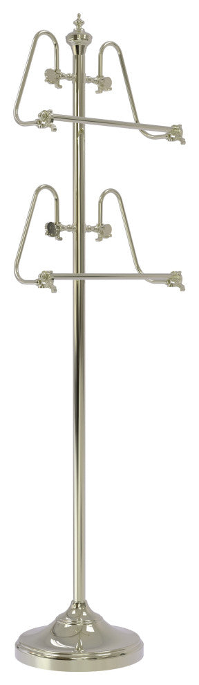 Foor Standing 49" Towel Stand, Polished Nickel