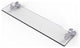 Sag Harbor 22" Glass Vanity Shelf with Beveled Edges, Satin Chrome