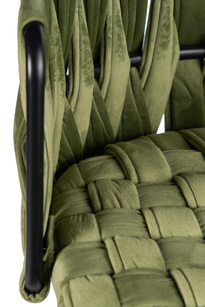 Milano Counter Chair, Green and Black