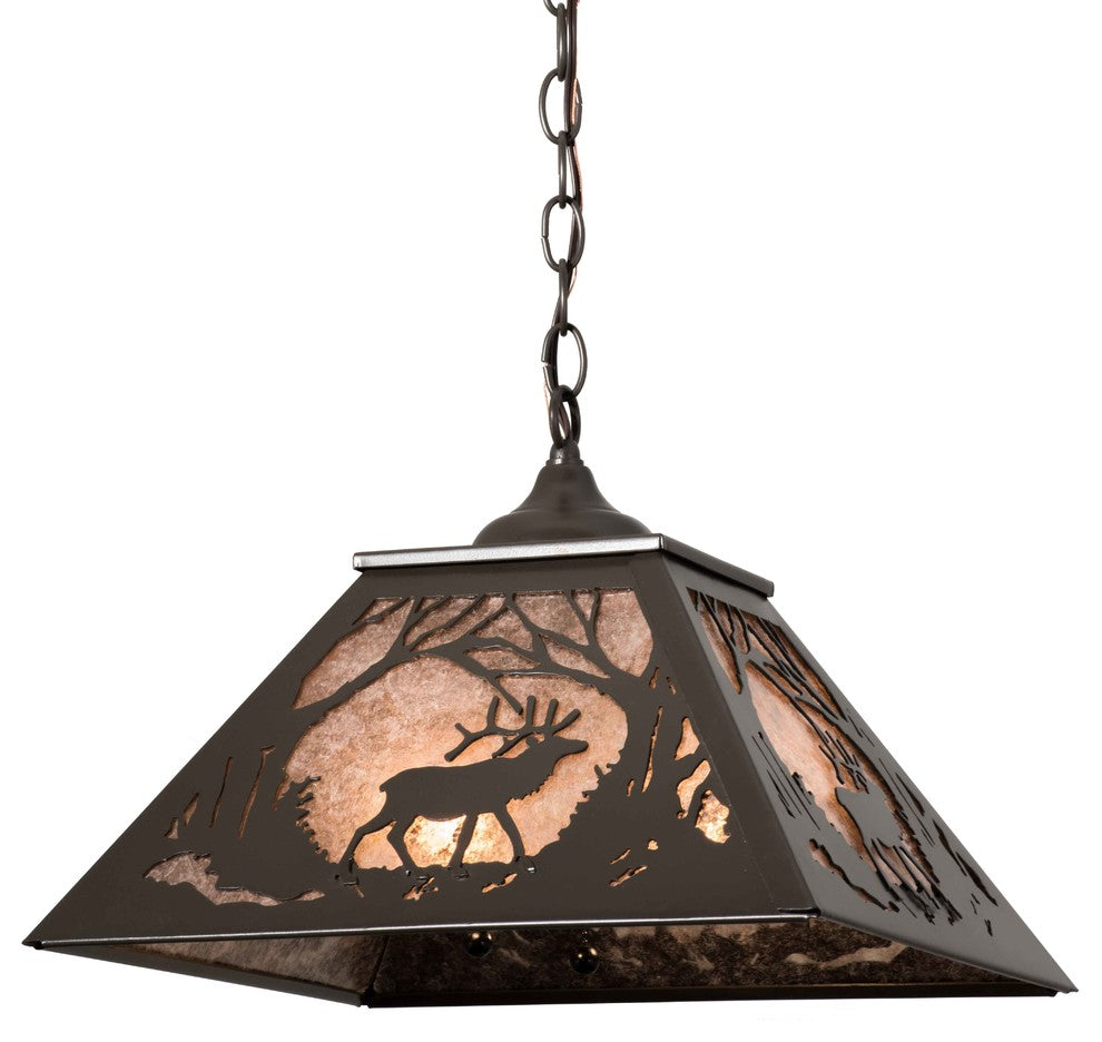 16Sq Elk at Dawn Pendant