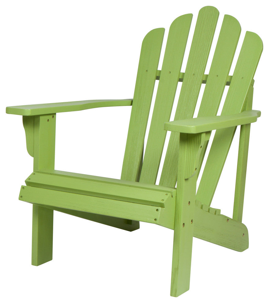 Shine Company Westport II Adirondack Chair With Hydro-Tex Finish, Lime Green