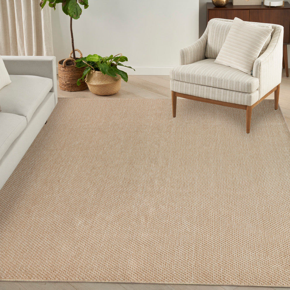 Nourison Tulum 9' x 12' Taupe Outdoor Rug