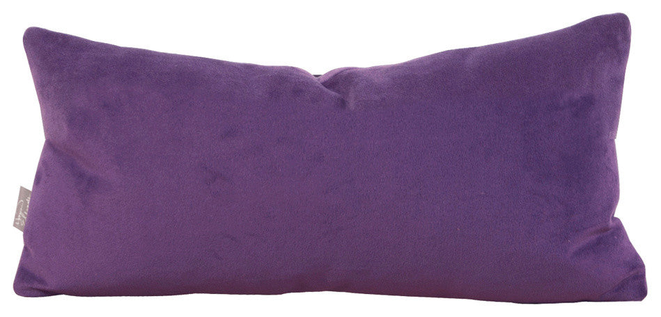 Bella Kidney Pillow, Eggplant, Polyester Insert