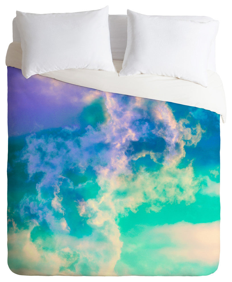Deny Designs Caleb Troy Mountain Meadow Painted Clouds Duvet Cover - Lightweight