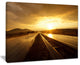 "Wet After Rain Road At Sunset" Extra Large Wall Art Landscape, 20"x12"