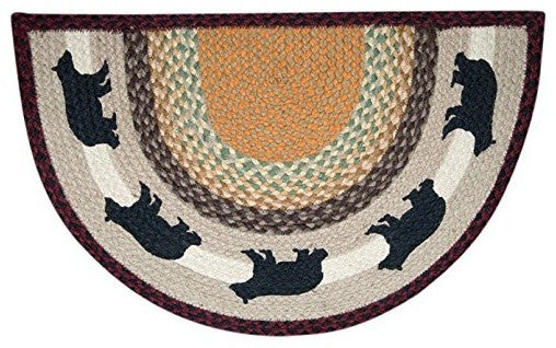 Earth Rugs SCP-395 Cabin Bear Printed Slice 18" x 29"