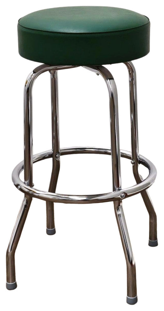 Retro Home Single Ring 30" Swivel Bar Stool, Green