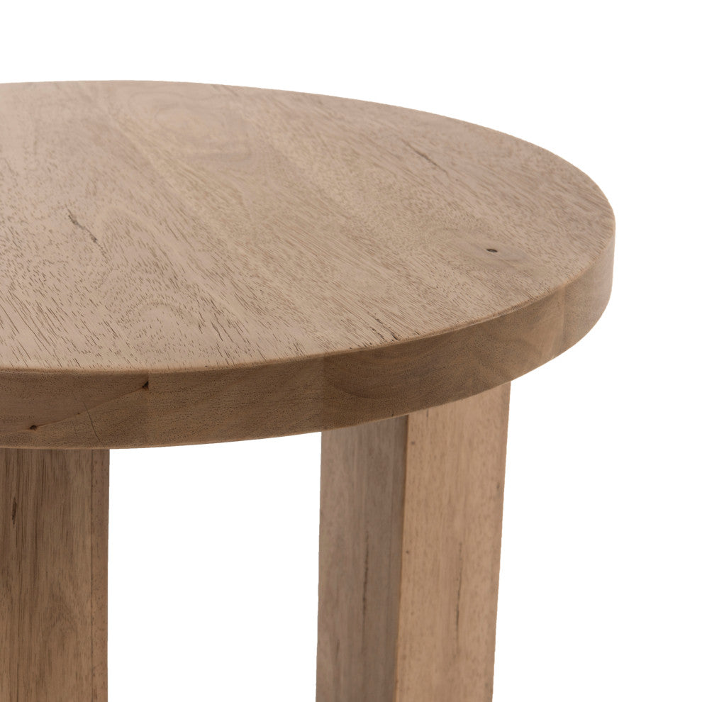 Mesa End Table-Light Brushed Parawood