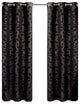 Virginia 2PC Blackout Weave Grommet Panels, Black, 74"x96"