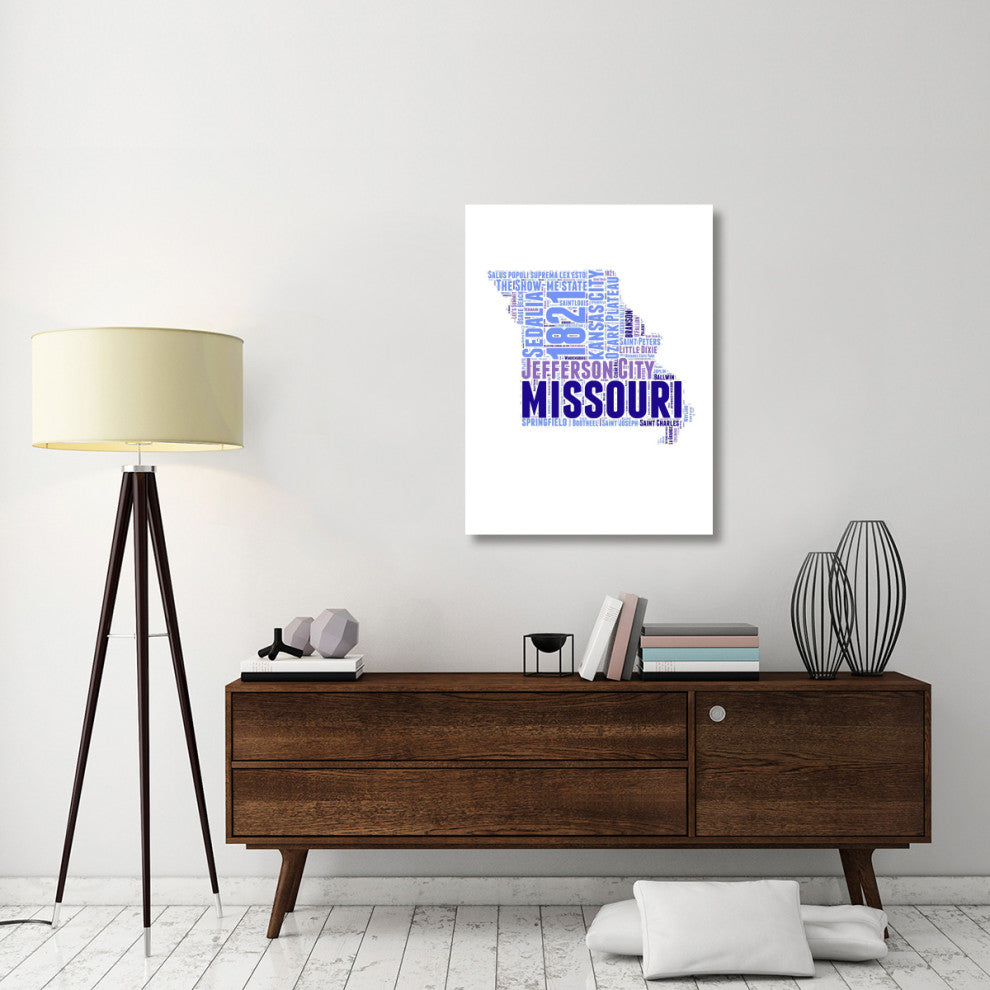 "Missouri Word Cloud Map" Fine Art Print