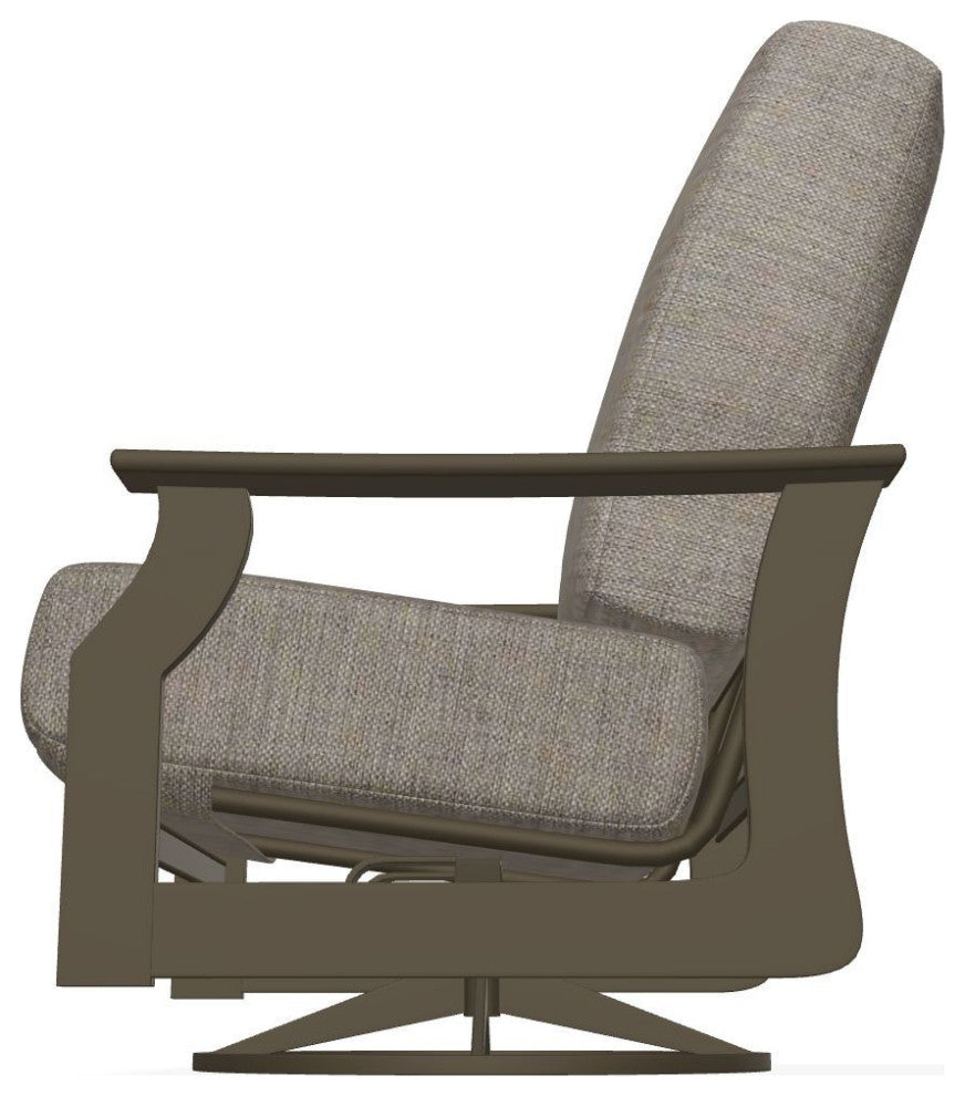 St. Catherine Deep Seat Outdoor Swivel Rocker, Cast/Beachwood