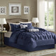 Madison Park Laurel 7 Piece Tufted Comforter Set in Navy