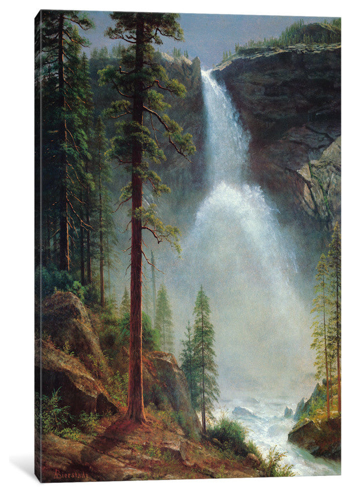 "Nevada Falls" by Albert Bierstadt, 18x12x1.5"