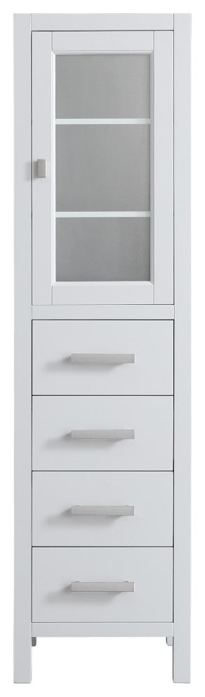 London 66" Linen Cabinet, White