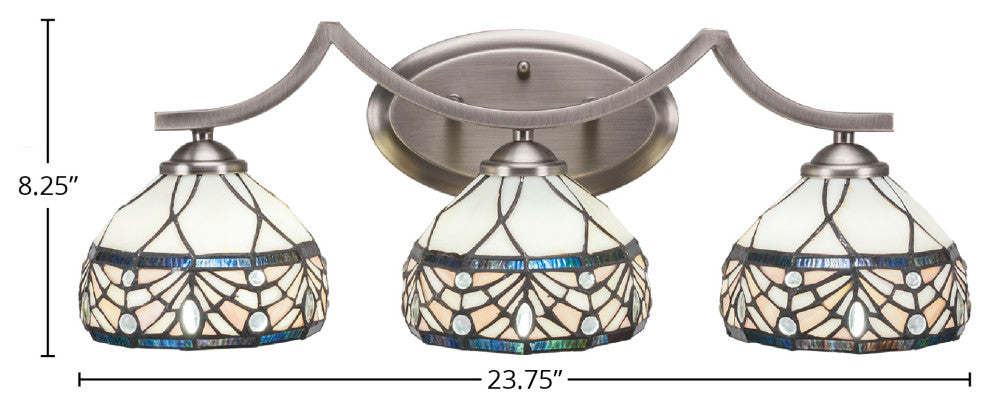 Zilo 3 Light Bath Bar Shown, Graphite Finish With 7" Royal Merlot Art Glass