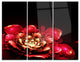 "Fractal Pink Flower" Digital Metal Wall Art, 3 Panels, 36"x28"