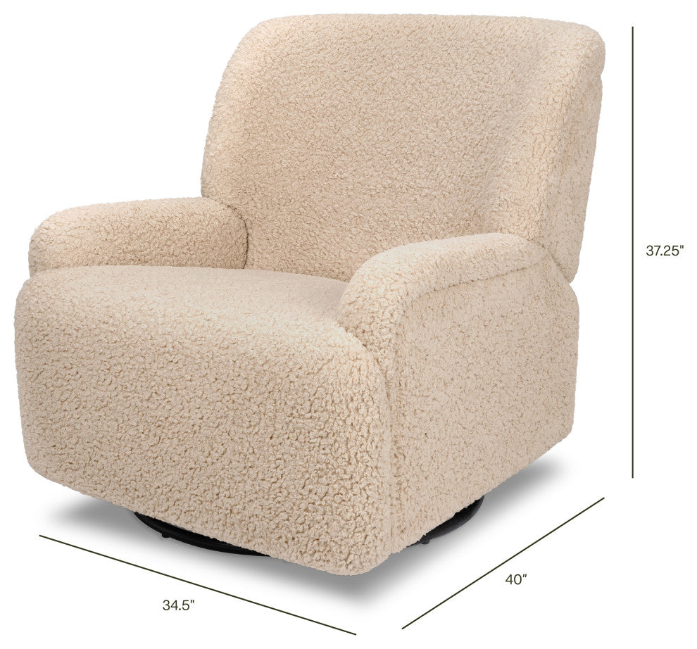 Winslow Extra Wide Recliner and Swivel Glider, Chai Shearling