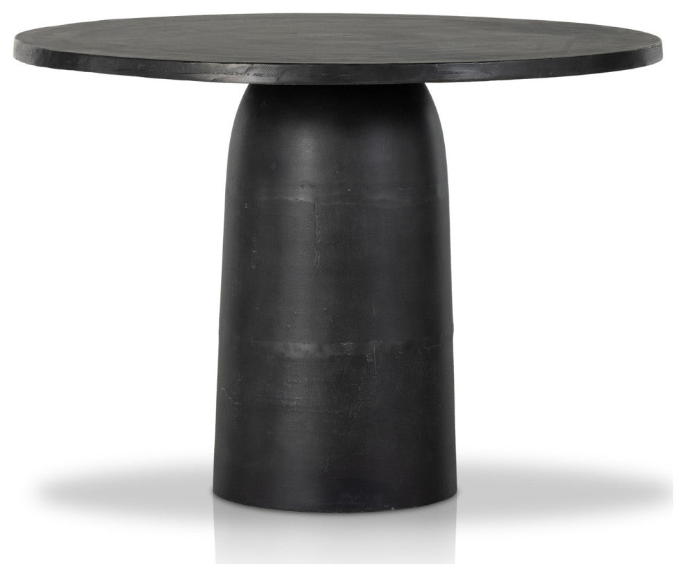 Basil Outdoor Dining Table-42"-Aged Grey