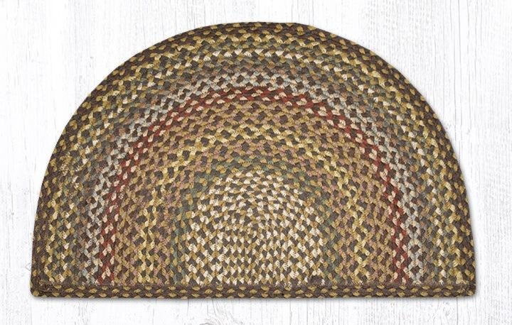 Earth Rugs SC-51 Fir / Ivory Small Rug Slice 18" x 29"