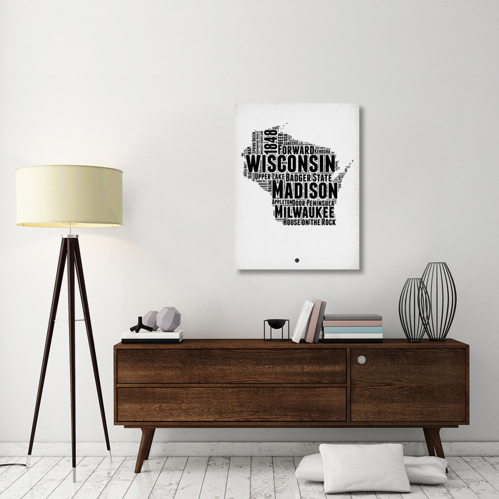 "Wisconsin Word Cloud 2" Fine Art Print