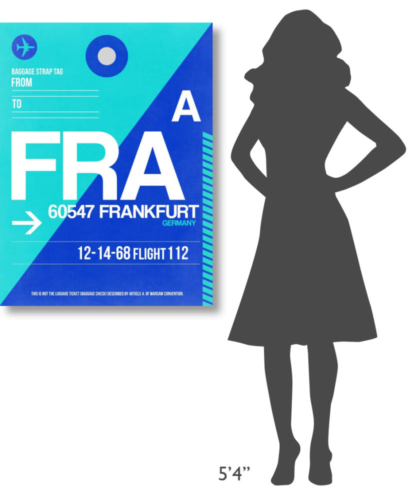 "FRA Frankfurt Luggage Tag 1" Fine Art Print