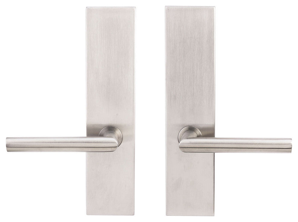 Stockholm Lever, Full Dummy Tubular Pair, Left Hand, Satin Stainless Steel