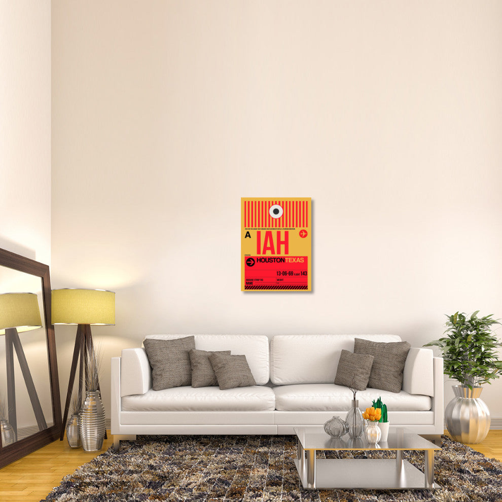 "IAH Houston Luggage Tag 1" Fine Art Print